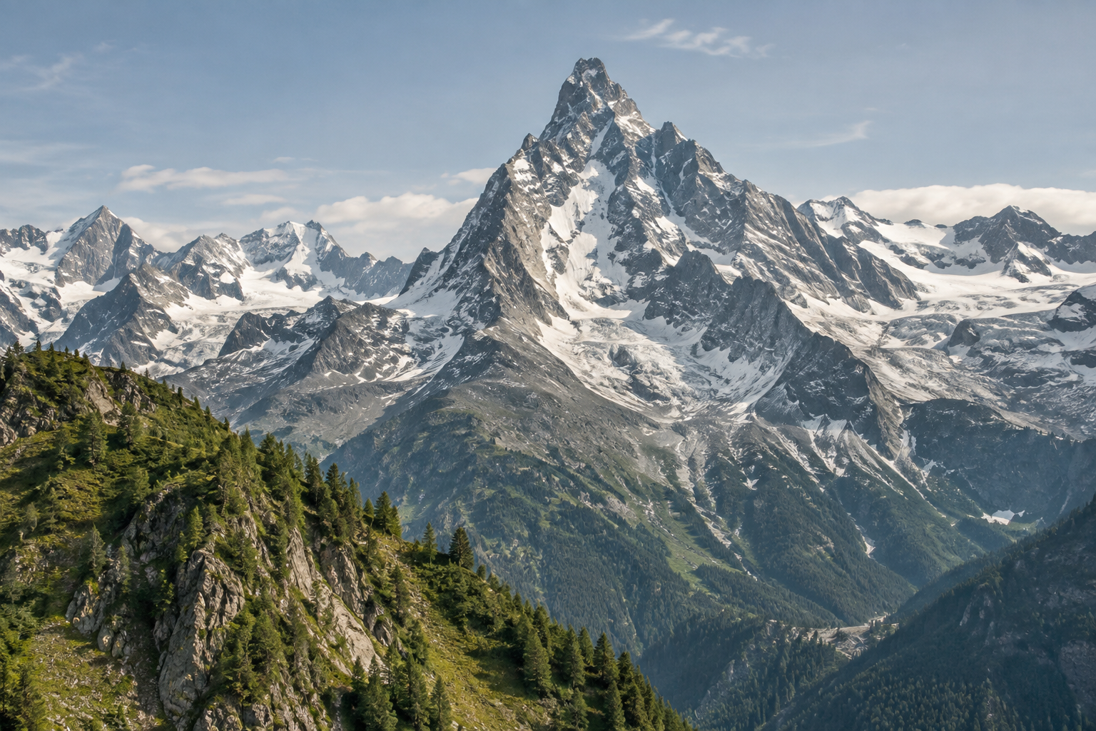 Una vetta tra le montagne